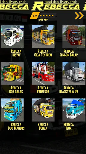 I-download ang Mod and Livery Truck Rebecca para sa BUSSID v3.7 - Screenshot 1