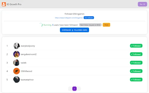 IG Growth Pro – Pinakamahusay na Instagram Auto Follower Tool - Screenshot 3