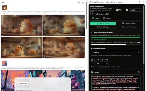 Meta Automation para sa Meta.ai – I-automate ang Iyong AI Prompts - Screenshot 1