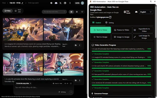I-download ang VEO Automation: Auto Veo & Nano Banana para sa Google Flow - Screenshot 1