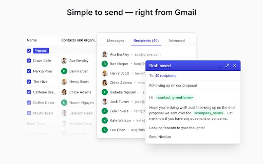 Streak Mail Merge para sa Gmail – Magpadala ng Mass Emails nang Libre - Screenshot 1