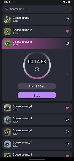 I-download ang Goose Sounds App – Mga Ringtone ng Gansa (Libre) - Screenshot 3