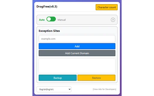 I-download ang DragFree: I-unblock ang Right-Click at Drag nang Libre - Screenshot 2