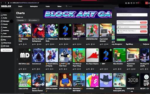 I-download ang Roblox Game Blocker – Itago ang mga Unwanted Games - Screenshot 3