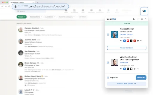 SignalHire: Hanapin ang Email at Numero ng Telepono nang Mabilis - Screenshot 2