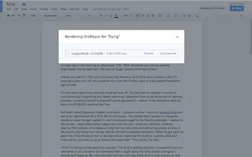 I-download ang Draftback: Subaybayan ang Google Docs Writing History - Screenshot 1