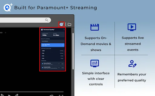 I-download ang Paramount Quality+ – Kontrolin ang Video Resolution - Screenshot 2