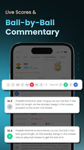 I-download ang Cricket LineX: Pinakamabilis na Live Cricket Scores! - Screenshot 5