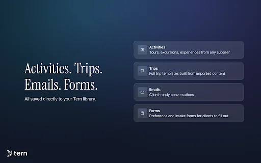 I-download ang Tern Travel Extension – Pabilisin ang Pagpaplano - Screenshot 3