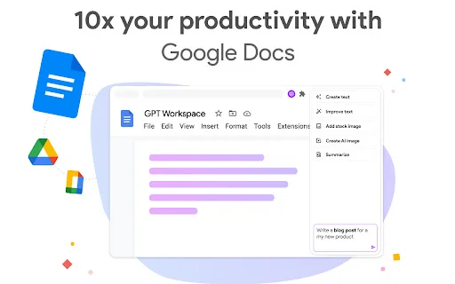 GPT Workspace: Gamitin ang ChatGPT sa Google Docs, Sheets at Slides - Screenshot 3