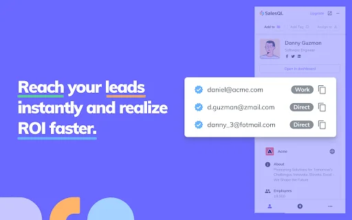 I-download ang SalesQL – Mabilis na B2B Email Finder para sa LinkedIn - Screenshot 2