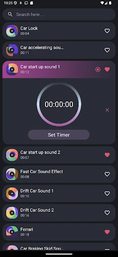 I-download ang Car Sounds App – Mga Ringtone ng Kotse na Libre - Screenshot 2