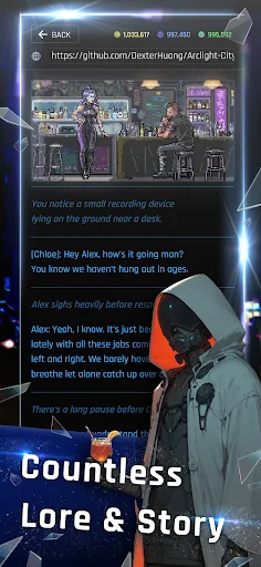 I-download ang Arclight City: Cyberpunk RPG – Pinakamahusay na Text-Based MMORPG - Screenshot 3