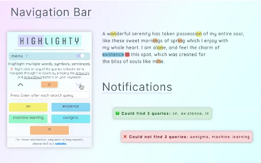 Highlighty: Pinakamahusay na Multi-Highlighter at Finder Extension - Screenshot 2