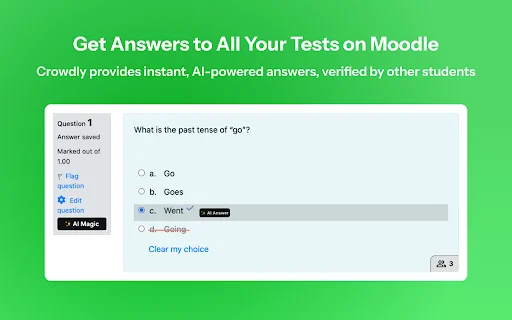 Crowdly – AI Study Assistant para sa Moodle: I-download Ngayon - Screenshot 1