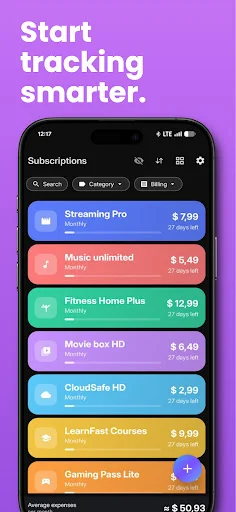 I-download ang Subtrack: Subaybayan ang Iyong Subscription nang Libre - Screenshot 5