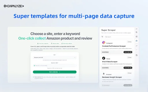 Capalyze: AI Web Scraper – Kunin ang Data sa Excel nang Mabilis - Screenshot 3