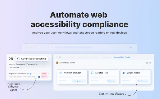 BrowserStack Accessibility Toolkit: Awtomatikong Web Testing - Screenshot 1