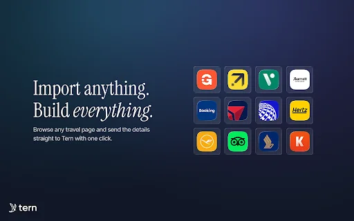 I-download ang Tern Travel Extension – Pabilisin ang Pagpaplano - Screenshot 1