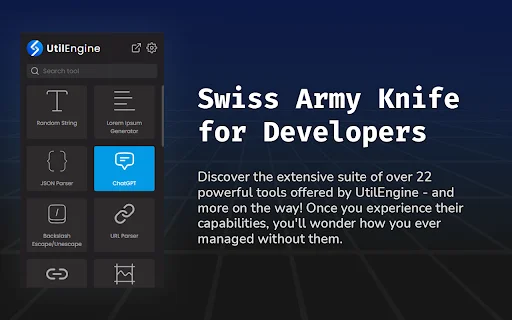 UtilEngine: Pinakamahusay na Tool para sa Productivity ng Developers - Screenshot 1