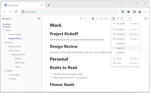Notes – Quick Tab Notepad: Pinakamabilis na Notepad Extension - Screenshot 2