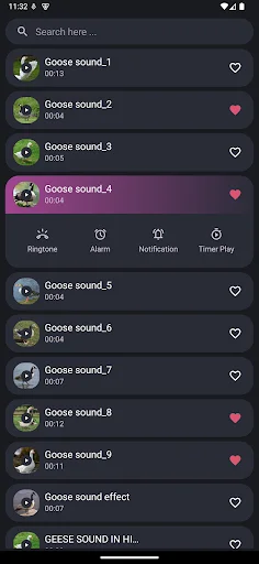 I-download ang Goose Sounds App – Mga Ringtone ng Gansa (Libre) - Screenshot 2