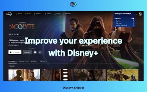 I-download ang Disney+ AutoSkip – Awtomatikong Skip Intro at Recap - Screenshot 1