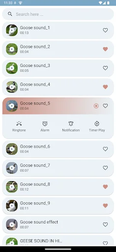 I-download ang Goose Sounds App – Mga Ringtone ng Gansa (Libre) - Screenshot 5