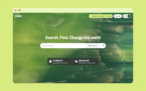 I-download ang Ecosia – Magtanim ng Puno Habang Naghahanap - Screenshot 1