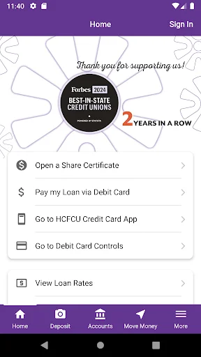 I-download ang Hawaii Central FCU App – Pamahalaan ang Pera Online - Screenshot 1