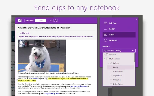 I-download ang OneNote Web Clipper – I-save ang Web Pages nang Libre - Screenshot 2
