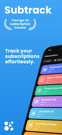 I-download ang Subtrack: Subaybayan ang Iyong Subscription nang Libre - Screenshot 1