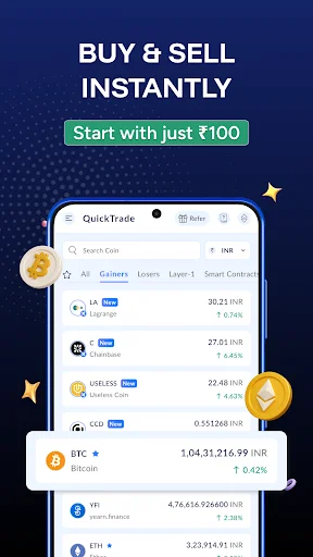 I-download ang ZebPay: Pinakamahusay na Bitcoin at Crypto Trading App - Screenshot 5