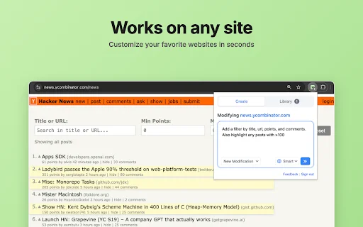 I-download ang Tweeks – I-customize ang Iyong Paboritong Websites - Screenshot 5