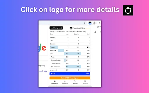 I-download ang Page Load Timer – Bilis ng Website sa Isang Click - Screenshot 3