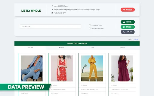 Listly – Web Scraping Tool: I-convert ang Website sa Excel nang Libre - Screenshot 2