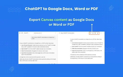 I-download ang ChatGPT to Google Docs – I-export ang Chat sa PDF - Screenshot 5