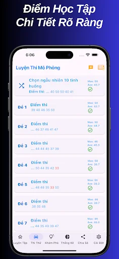I-download ang Luyện thi mô phỏng 120 TH GPLX – Pagsasanay sa Pagmamaneho - Screenshot 14