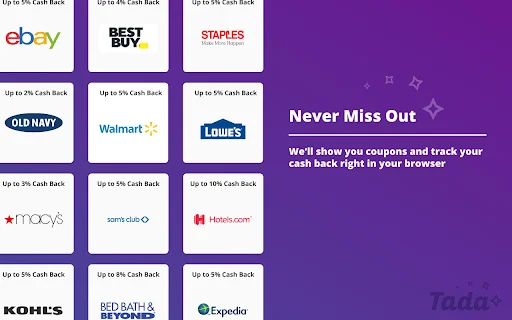 I-download ang Tada Extension: Makatipid at Kumuha ng Cash Back - Screenshot 3