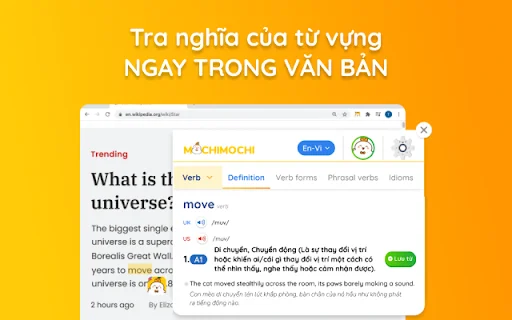 I-download ang Mochi Dictionary Extension – Mabilis na Pagsasalin - Screenshot 1