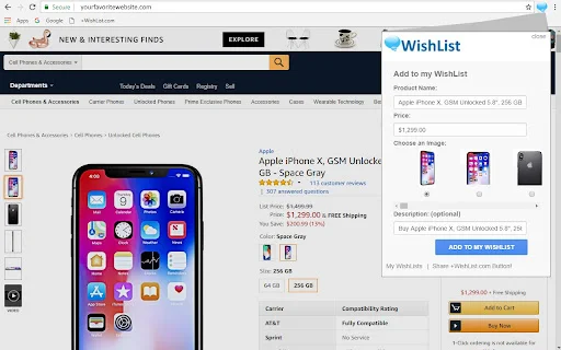 Add to WishList.com: I-save ang Iyong Mga Paboritong Produkto - Screenshot 1