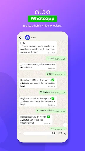 I-download ang Alba AI: Asistente Financiero – Automatic Expense Tracker - Screenshot 4