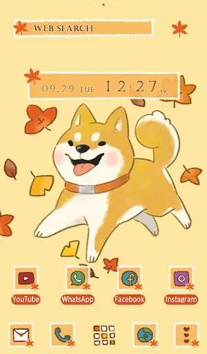 Autumn Shiba Dog Theme – I-download ang Cute na Wallpaper Libre - Screenshot 5