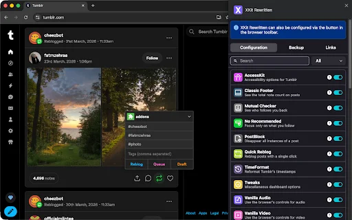 I-download ang XKit Rewritten – Tumblr Enhancement Extension - Screenshot 2