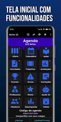 Nota 10: Agenda escolar com IA – I-download ang Iyong Digital Planner - Screenshot 1