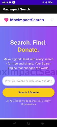 I-download ang Max Impact Search Engine – Mag-search at Tumulong - Screenshot 1