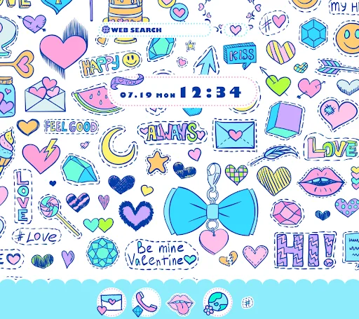 Download Whimsical Stickers Theme – Cute Colorful Design Free - Screenshot 1