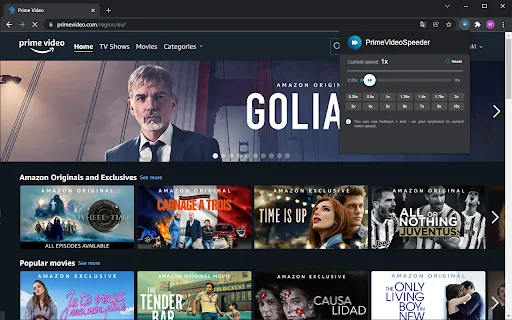 Prime Video Speeder: Kontrolin ang Bilis ng Panonood nang Libre - Screenshot 1