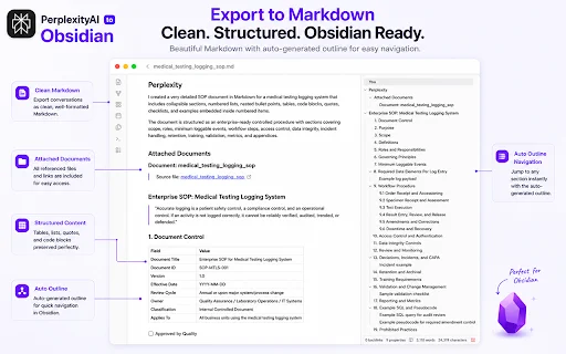 I-export ang Perplexity AI sa Obsidian – Batch Export Tool - Screenshot 3