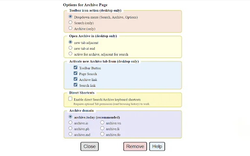 Archive Page Extension: I-save ang mga Webpage sa Archive Today - Screenshot 2